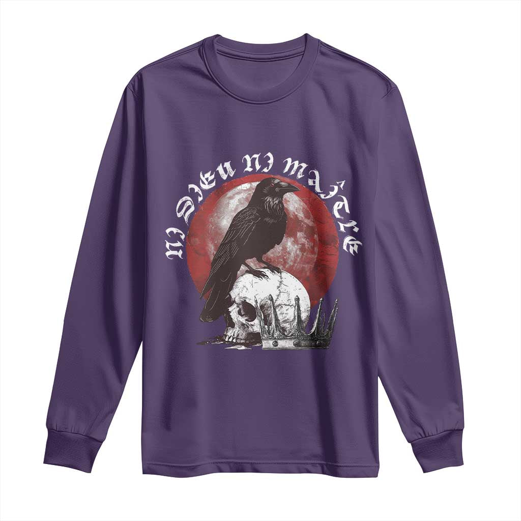Ni Dieu Ni Matre No God No Masters Long Sleeve Shirt Raven Skull