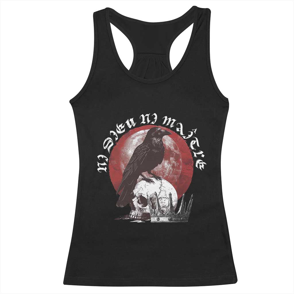 Ni Dieu Ni Matre No God No Masters Racerback Tank Top Raven Skull