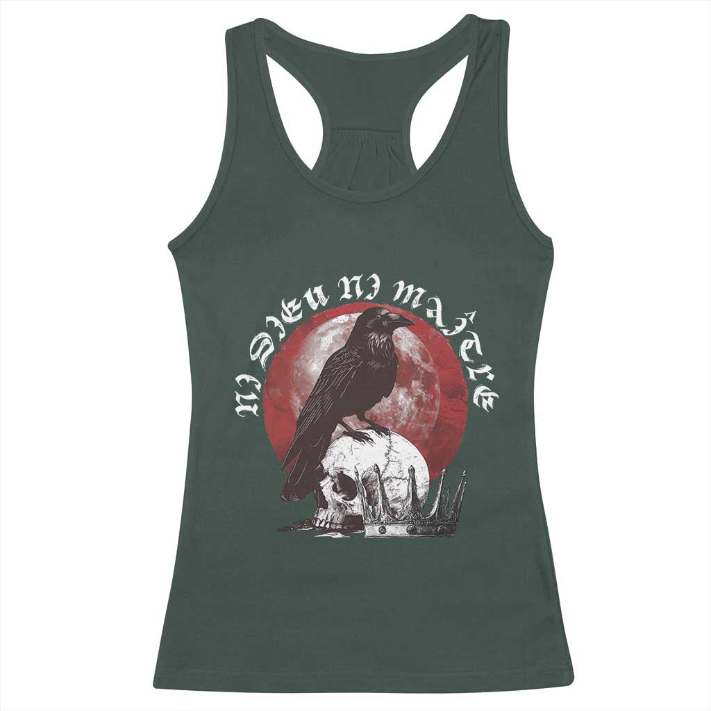 Ni Dieu Ni Matre No God No Masters Racerback Tank Top Raven Skull