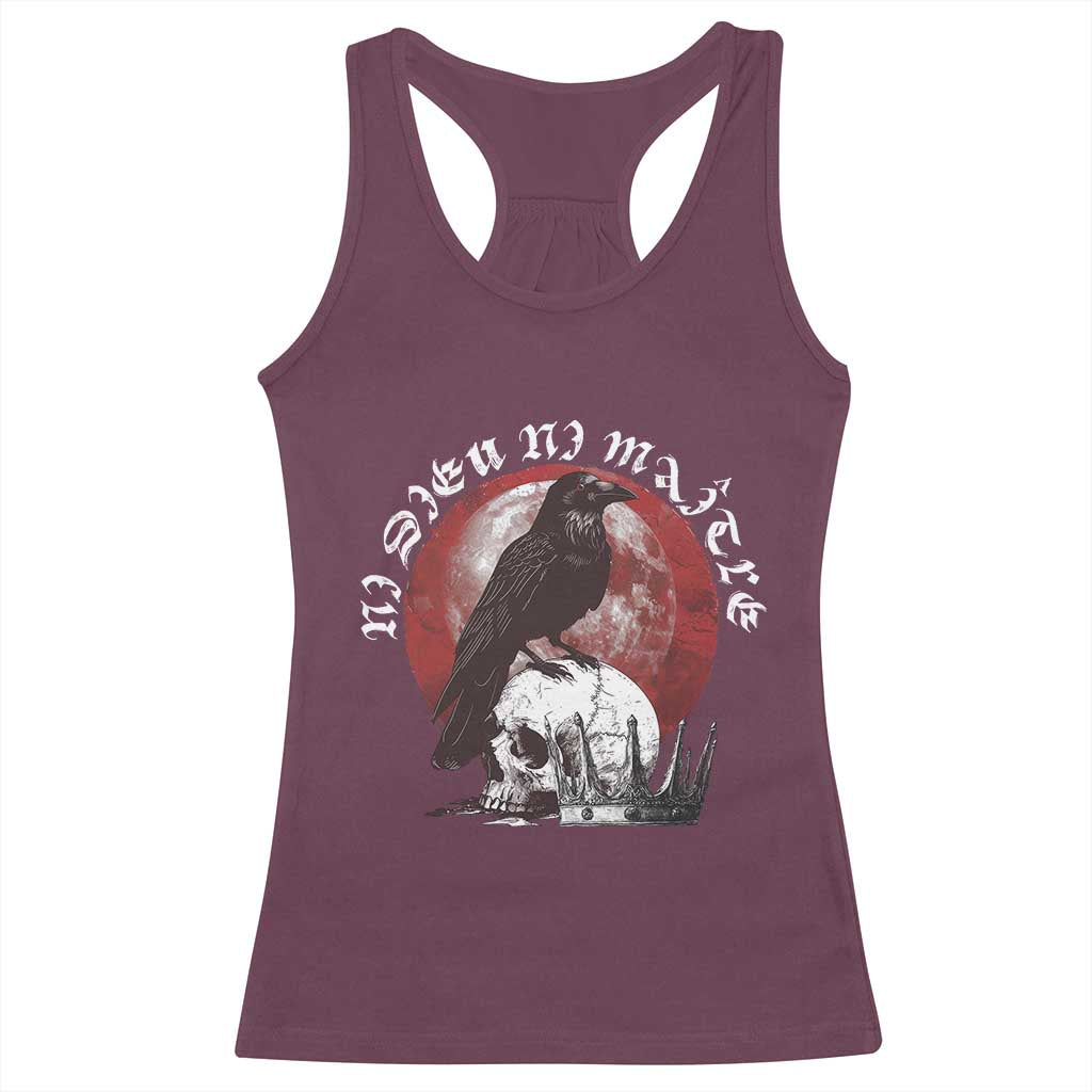 Ni Dieu Ni Matre No God No Masters Racerback Tank Top Raven Skull