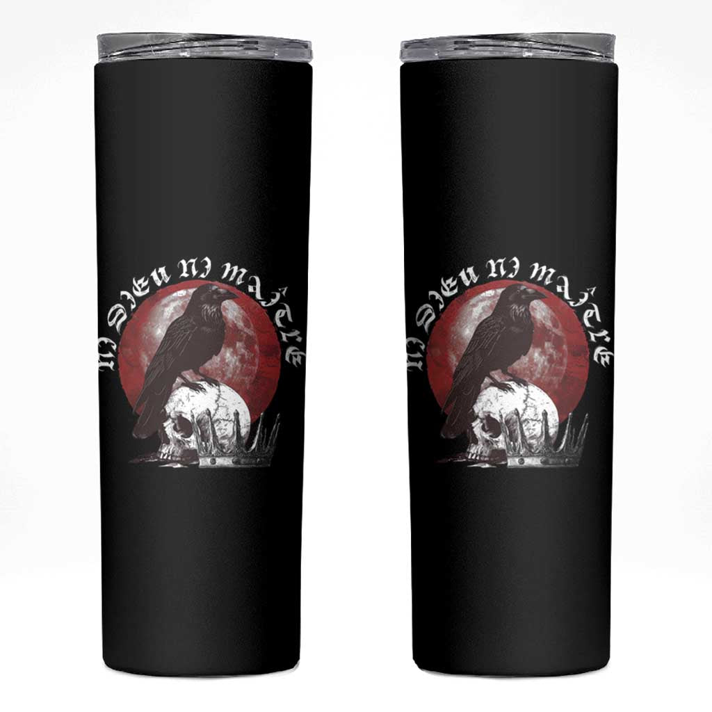 Ni Dieu Ni Matre No God No Masters Skinny Tumbler Raven Skull