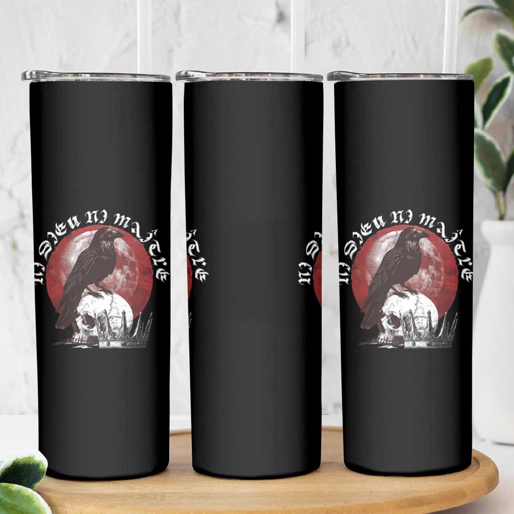 Ni Dieu Ni Matre No God No Masters Skinny Tumbler Raven Skull