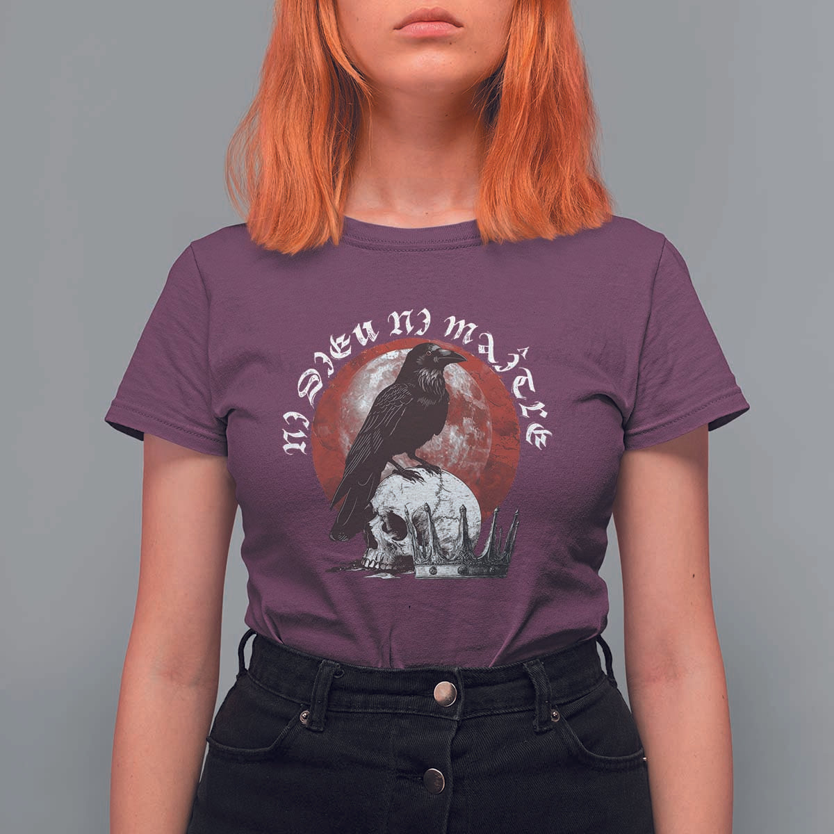 Ni Dieu Ni Matre No God No Masters T Shirt For Women Raven Skull