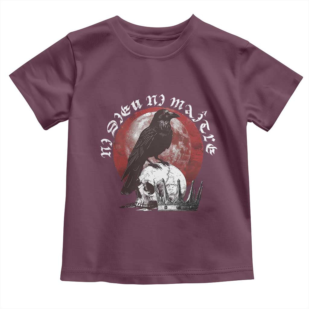 Ni Dieu Ni Matre No God No Masters Toddler T Shirt Raven Skull