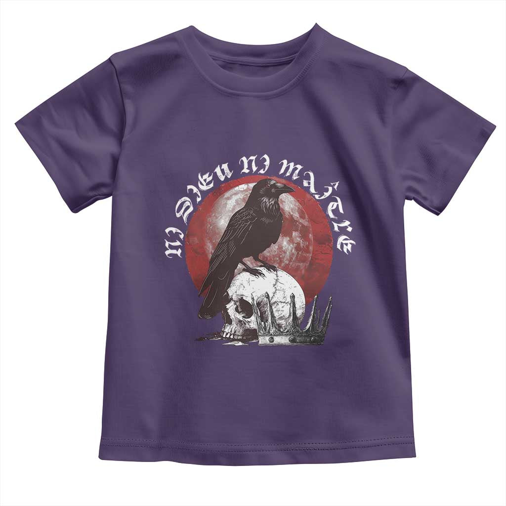 Ni Dieu Ni Matre No God No Masters Toddler T Shirt Raven Skull