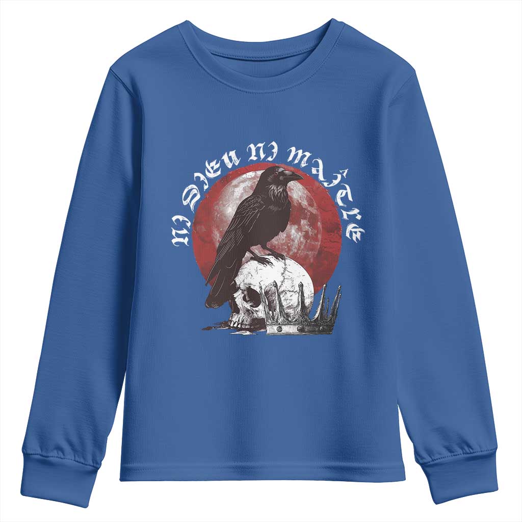 Ni Dieu Ni Matre No God No Masters Youth Sweatshirt Raven Skull