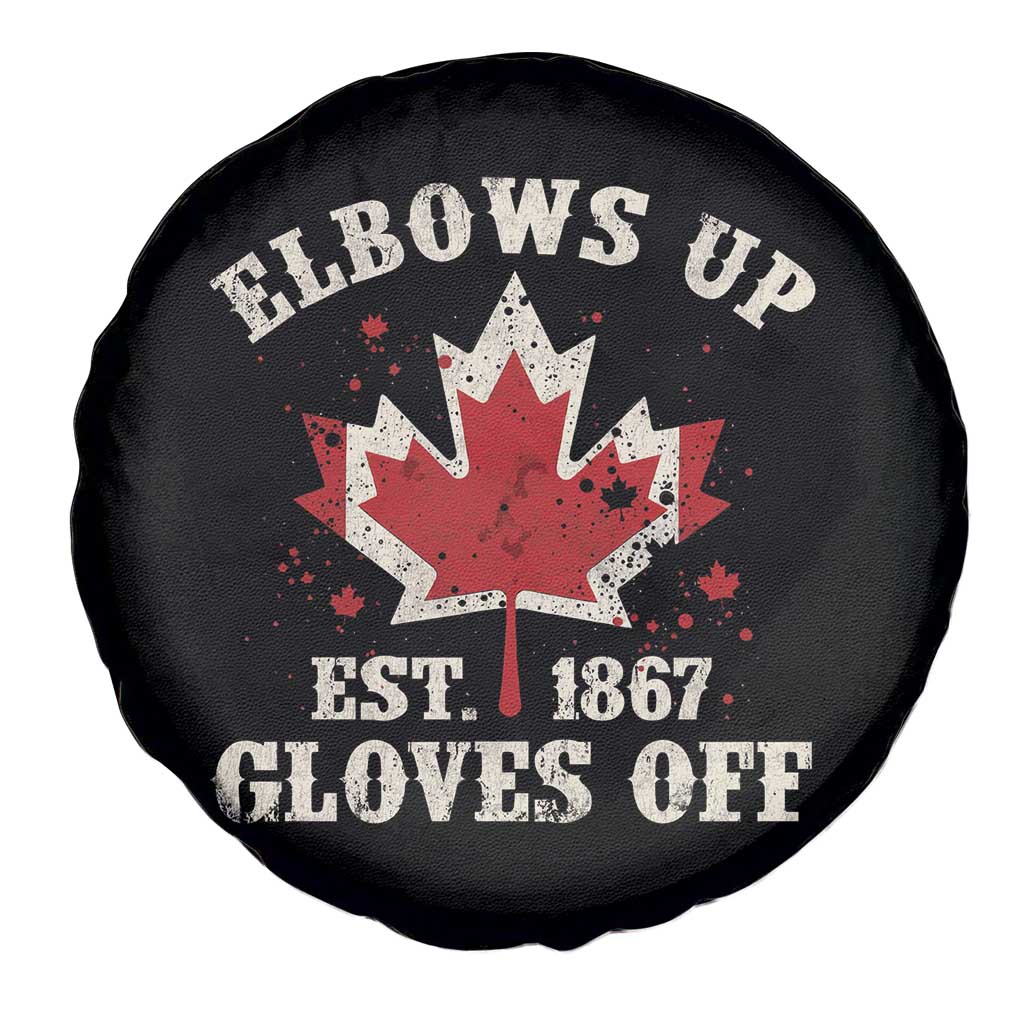 Elbows Up Canada EST 1867 Spare Tire Cover Proud Canadian Maple Leaf