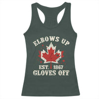 Elbows Up Canada EST 1867 Racerback Tank Top Proud Canadian Maple Leaf