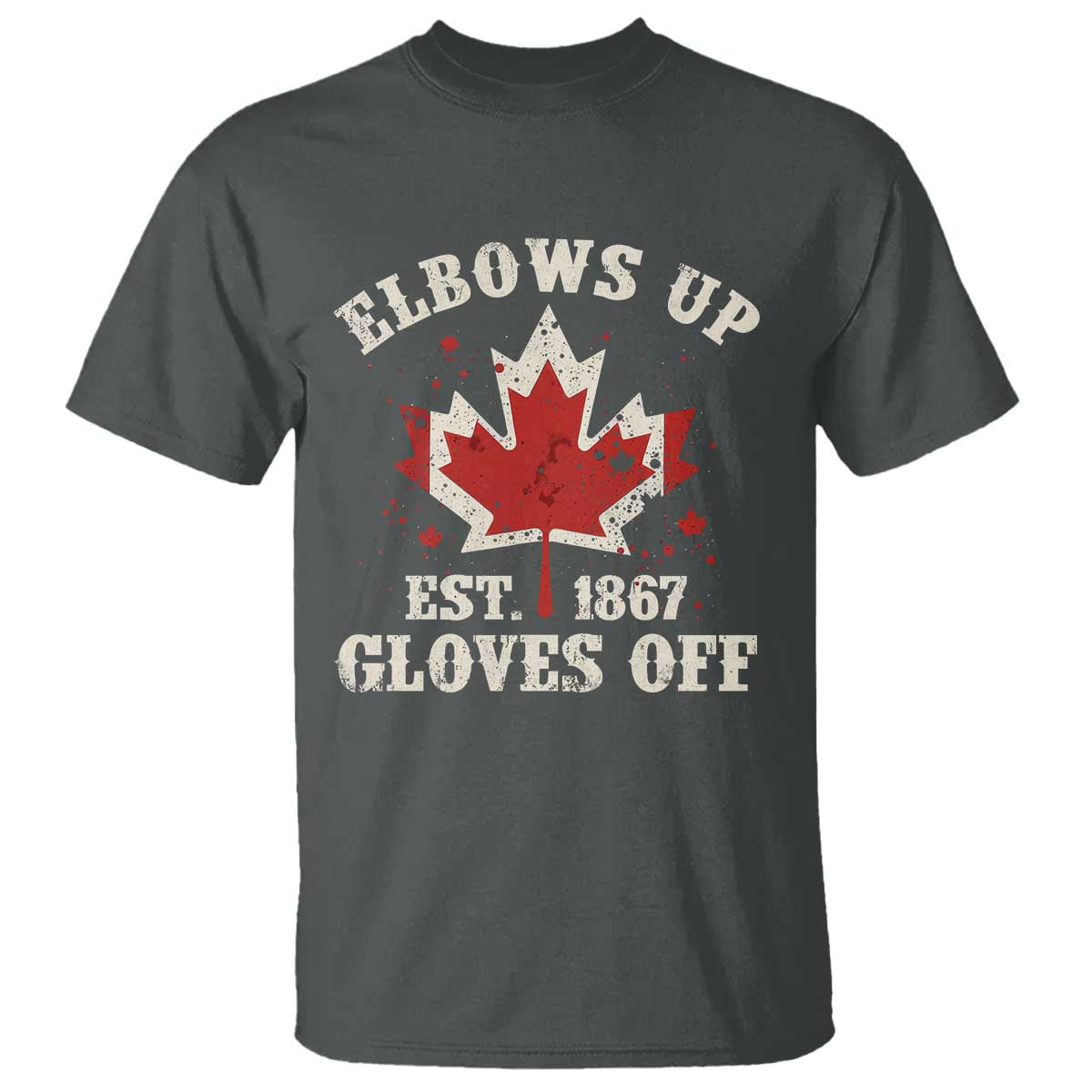 Elbows Up Canada EST 1867 T Shirt Proud Canadian Maple Leaf