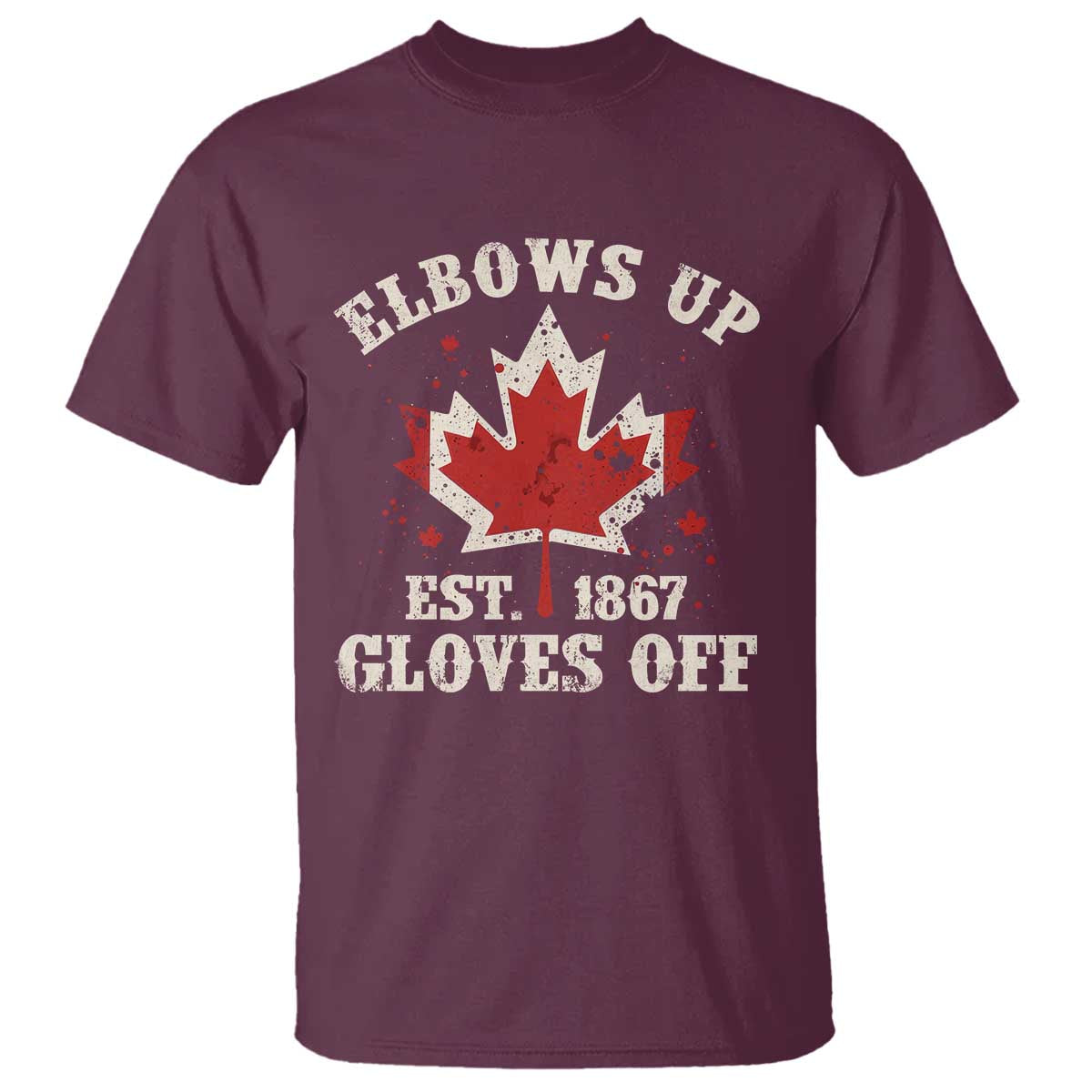 Elbows Up Canada EST 1867 T Shirt Proud Canadian Maple Leaf