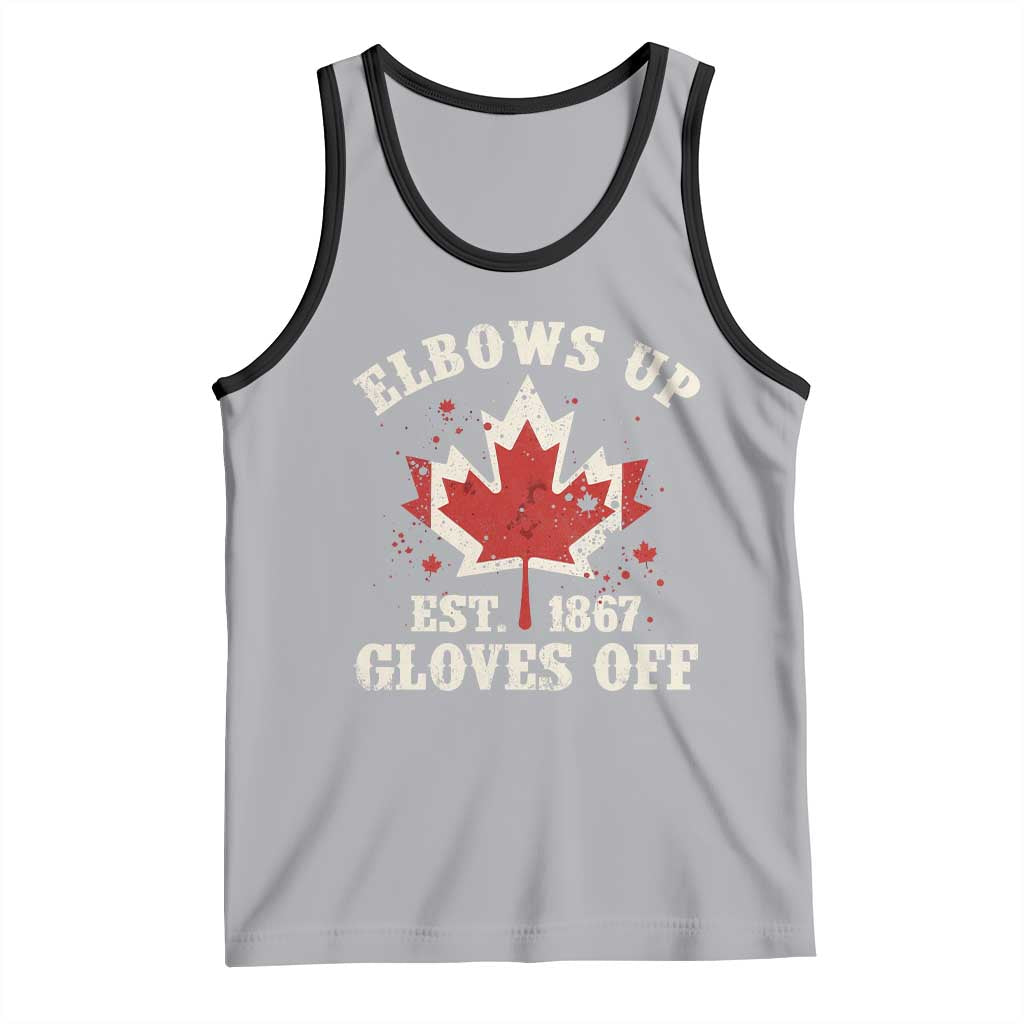 Elbows Up Canada EST 1867 Tank Top Proud Canadian Maple Leaf