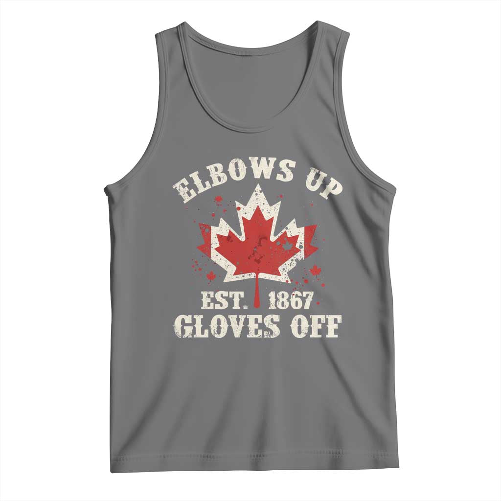 Elbows Up Canada EST 1867 Tank Top Proud Canadian Maple Leaf