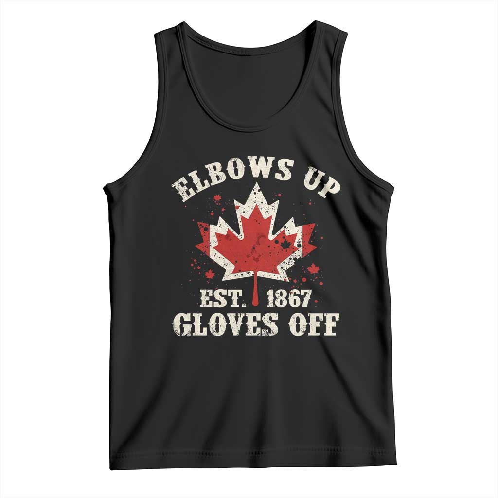 Elbows Up Canada EST 1867 Tank Top Proud Canadian Maple Leaf