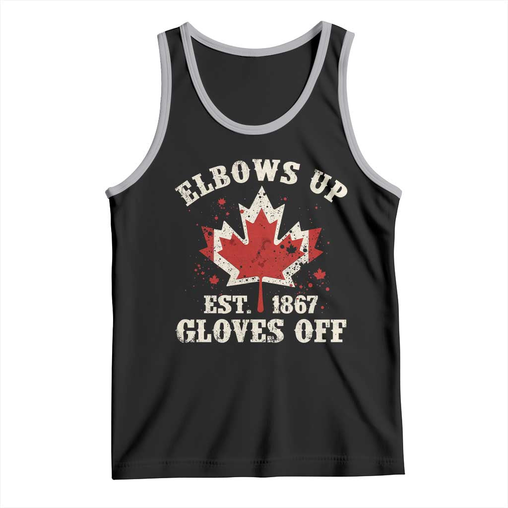 Elbows Up Canada EST 1867 Tank Top Proud Canadian Maple Leaf