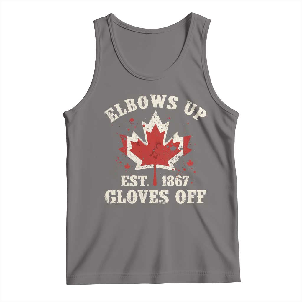Elbows Up Canada EST 1867 Tank Top Proud Canadian Maple Leaf