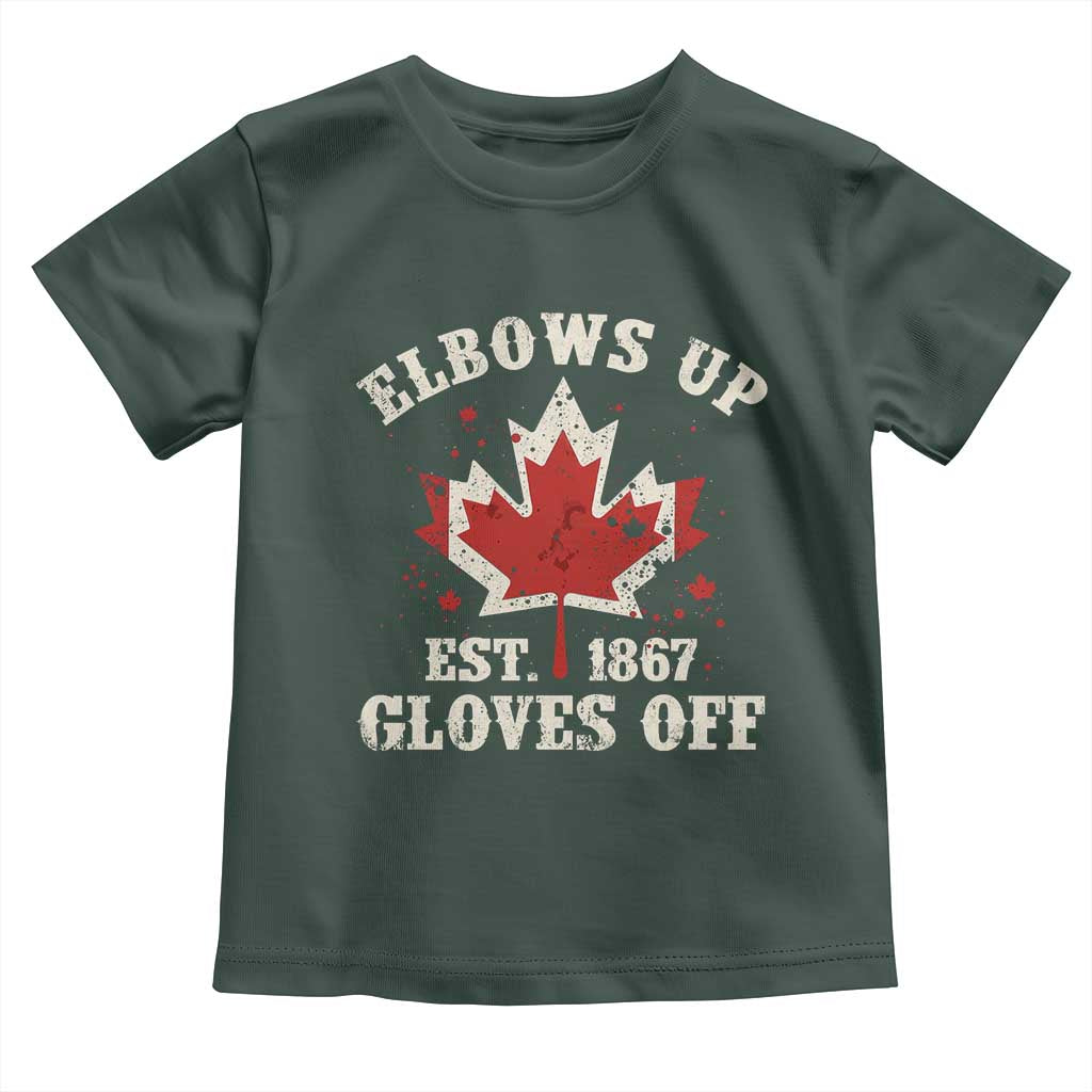 Elbows Up Canada EST 1867 Toddler T Shirt Proud Canadian Maple Leaf
