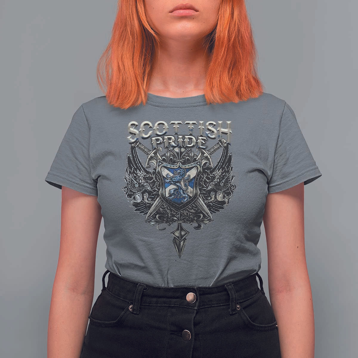 Scottish Pride Celtic Scotland Lion Rampant T Shirt For Women