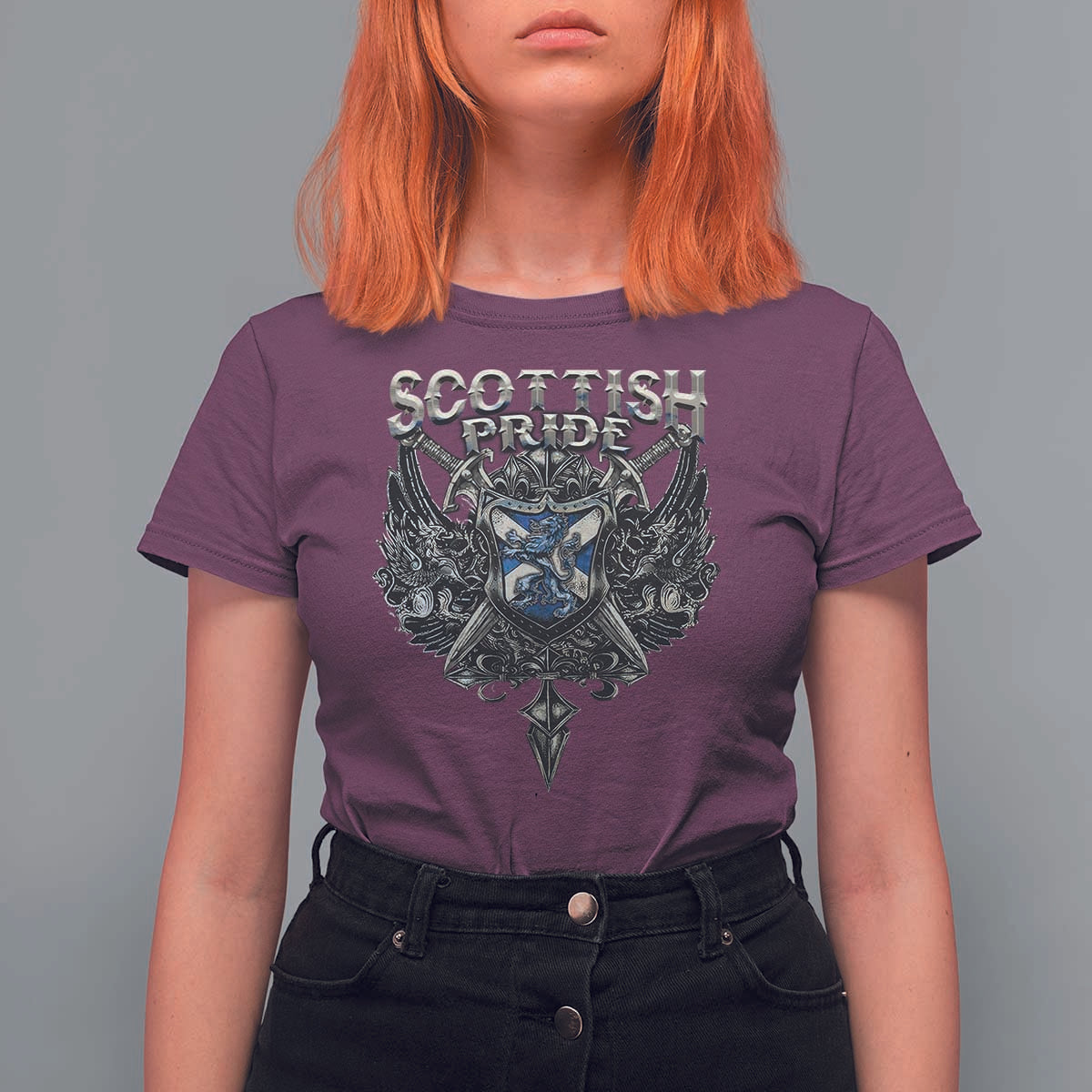 Scottish Pride Celtic Scotland Lion Rampant T Shirt For Women