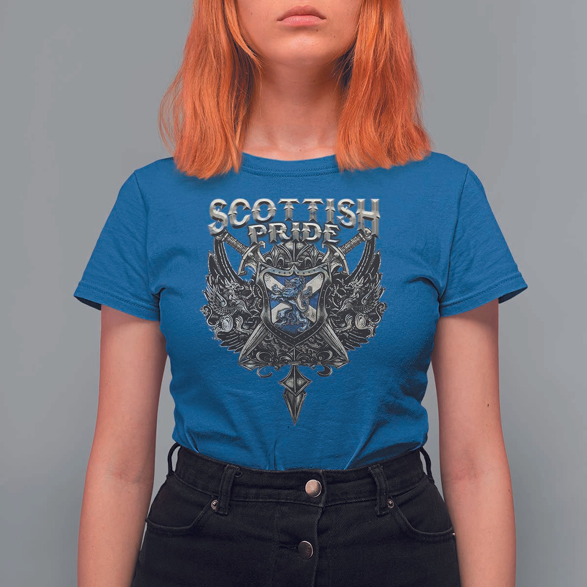 Scottish Pride Celtic Scotland Lion Rampant T Shirt For Women