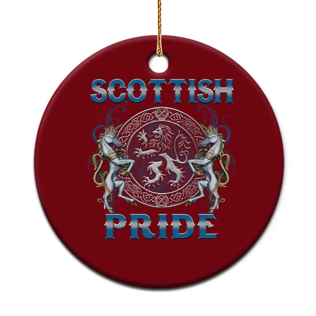 Scottish Pride Ceramic Ornament Lion Rampant Unicorns Scottish Flag - Wonder Print Shop