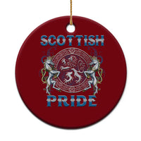 Scottish Pride Ceramic Ornament Lion Rampant Unicorns Scottish Flag - Wonder Print Shop
