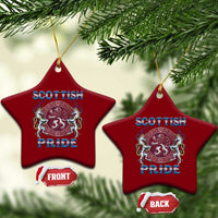 Scottish Pride Ceramic Ornament Lion Rampant Unicorns Scottish Flag - Wonder Print Shop