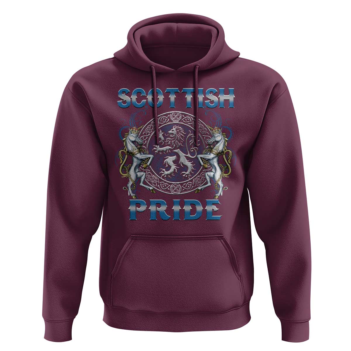 Scottish Pride Hoodie Lion Rampant Unicorns Scottish Flag