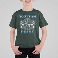 Scottish Pride T Shirt For Kid Lion Rampant Unicorns Scottish Flag