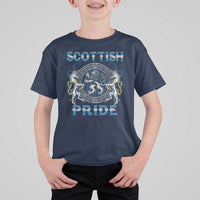 Scottish Pride T Shirt For Kid Lion Rampant Unicorns Scottish Flag