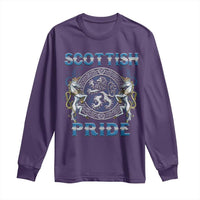 Scottish Pride Long Sleeve Shirt Lion Rampant Unicorns Scottish Flag