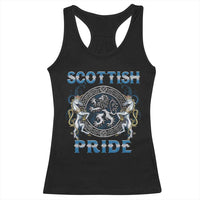 Scottish Pride Racerback Tank Top Lion Rampant Unicorns Scottish Flag