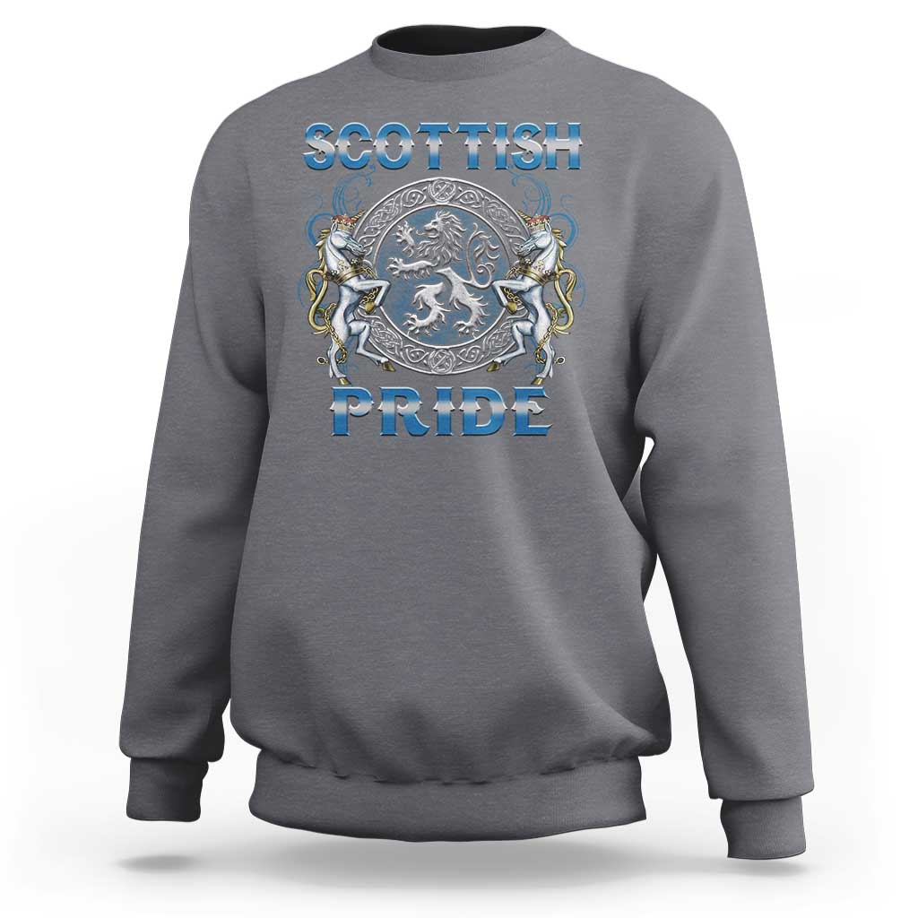 Scottish Pride Sweatshirt Lion Rampant Unicorns Scottish Flag
