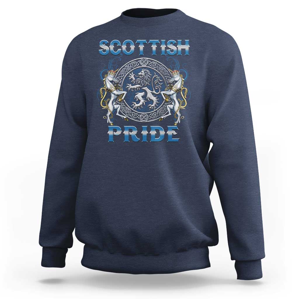 Scottish Pride Sweatshirt Lion Rampant Unicorns Scottish Flag