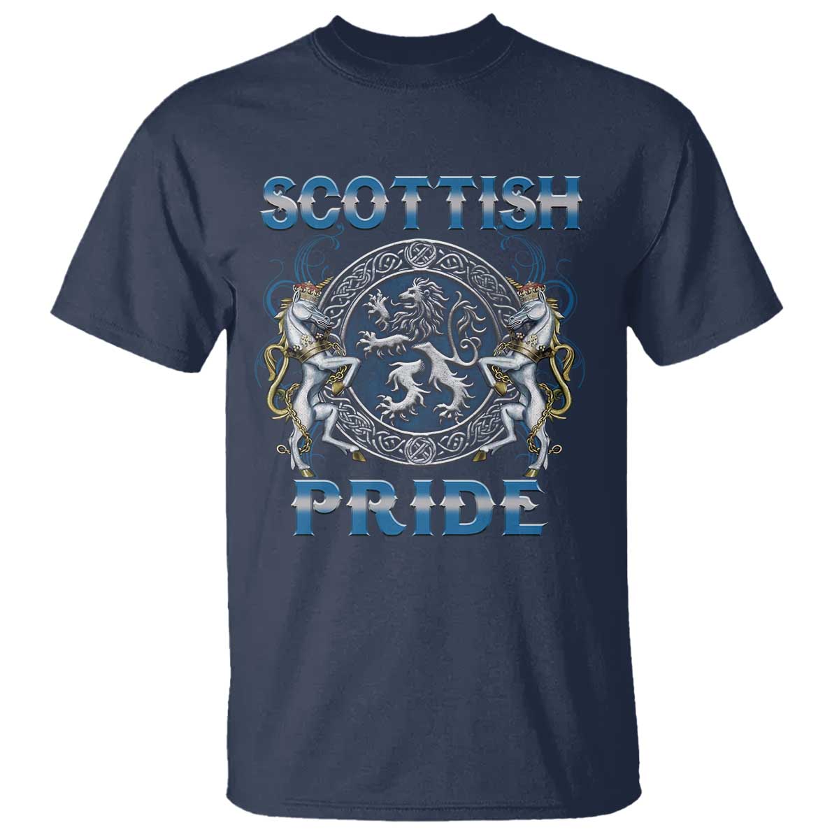 Scottish Pride T Shirt Lion Rampant Unicorns Scottish Flag