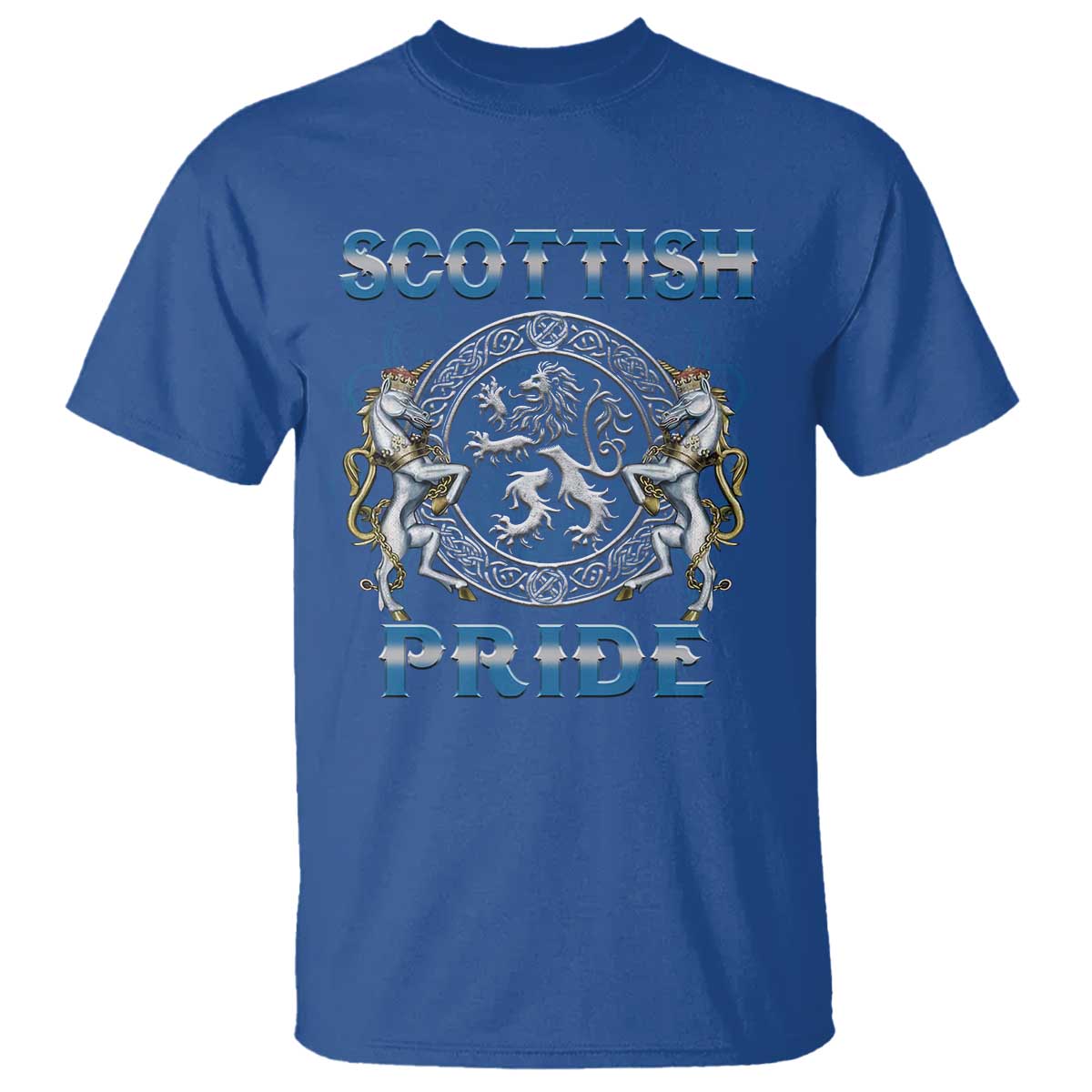 Scottish Pride T Shirt Lion Rampant Unicorns Scottish Flag