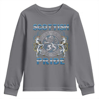 Scottish Pride Youth Sweatshirt Lion Rampant Unicorns Scottish Flag