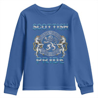 Scottish Pride Youth Sweatshirt Lion Rampant Unicorns Scottish Flag