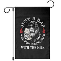 Just A Dad Who Always Came Back With The Milk Funny Bigfoot Father's Day Garden Flag