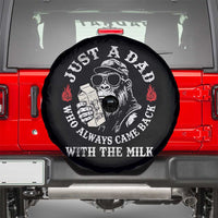 Just A Dad Who Always Came Back With The Milk Funny Bigfoot Father's Day Spare Tire Cover