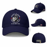 Just A Dad Who Always Came Back With The Milk Funny Bigfoot Father's Day Baseball Cap