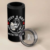 Just A Dad Who Always Came Back With The Milk Funny Bigfoot Father's Day 4 in 1 Can Cooler Tumbler
