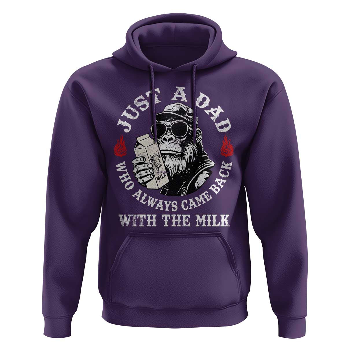 Just A Dad Who Always Came Back With The Milk Funny Bigfoot Father's Day Hoodie