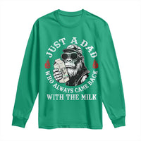 Just A Dad Who Always Came Back With The Milk Funny Bigfoot Father's Day Long Sleeve Shirt