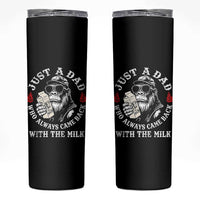 Just A Dad Who Always Came Back With The Milk Funny Bigfoot Father's Day Skinny Tumbler