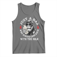 Just A Dad Who Always Came Back With The Milk Funny Bigfoot Father's Day Tank Top