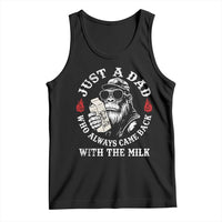 Just A Dad Who Always Came Back With The Milk Funny Bigfoot Father's Day Tank Top