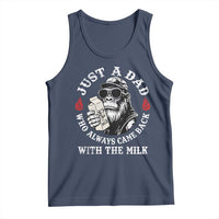 Just A Dad Who Always Came Back With The Milk Funny Bigfoot Father's Day Tank Top