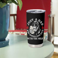 Just A Dad Who Always Came Back With The Milk Funny Bigfoot Father's Day Tumbler Cup