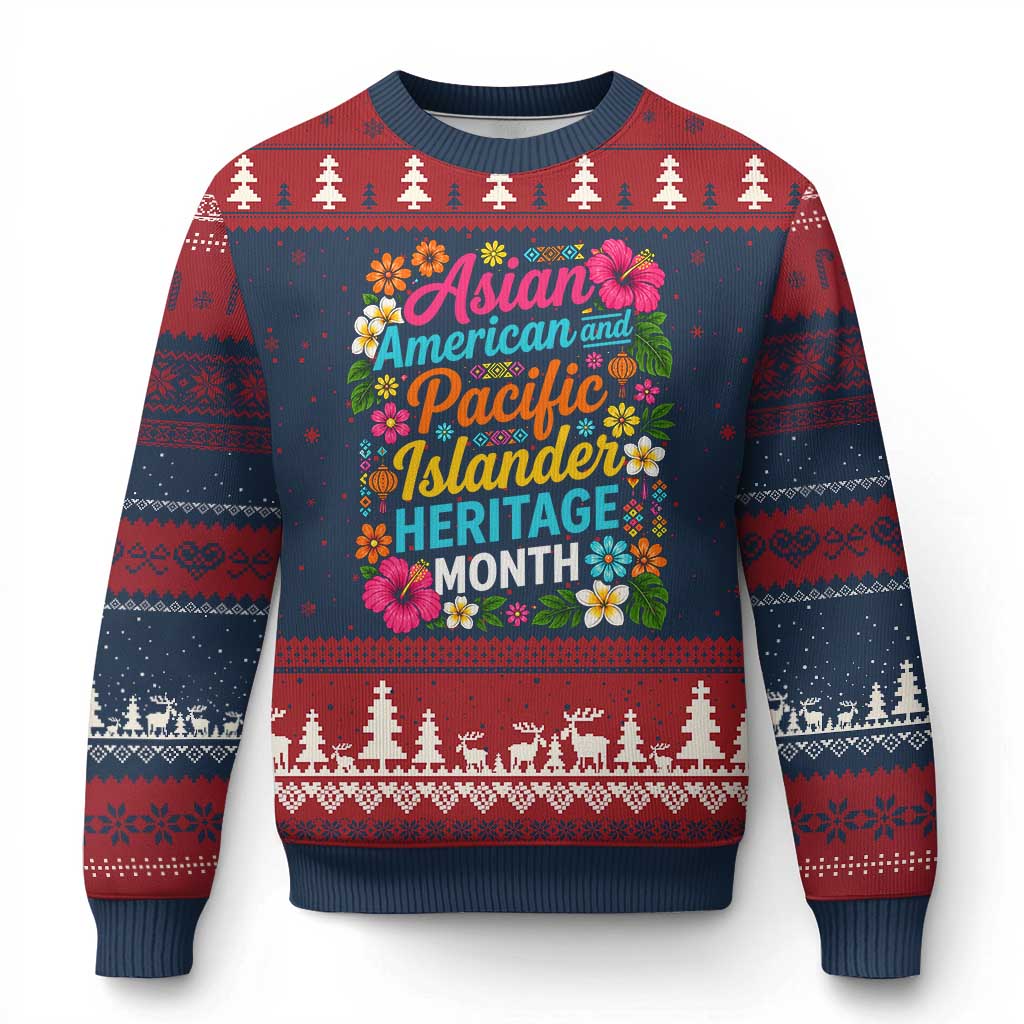 AAPI Asian American and Pacific Islander Heritage Month Ugly Christmas Sweater