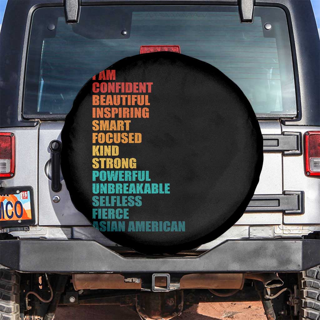 I Am Confident Beautiful Inspiring Asian American Spare Tire Cover AAPI Heritage Month
